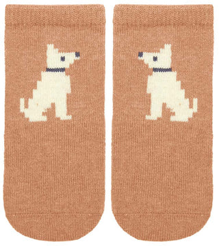 Toshi Organic Ankle Socks Jacquard Puppy