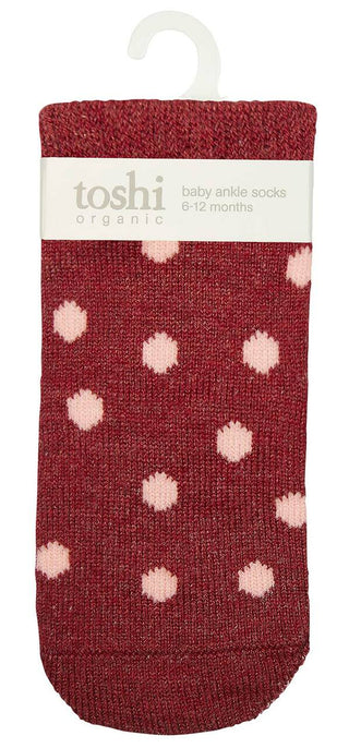 Toshi Organic baby socks - Rosewood