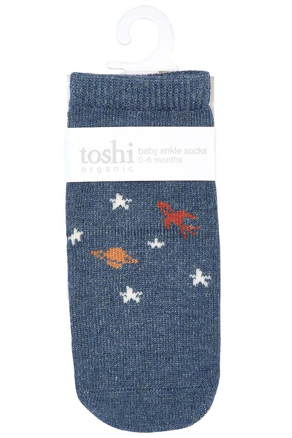 Toshi Organic Ankle Socks Jacquard Space Race