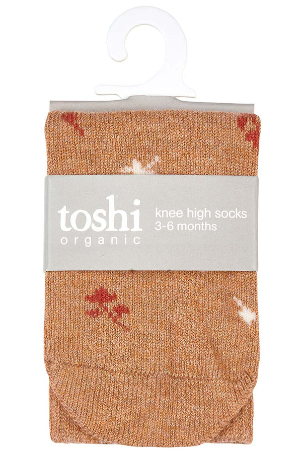 Toshi Organic Ankle Socks Jacquard Maple Leaves