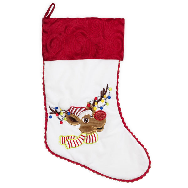 Stocking - White Reindeer
