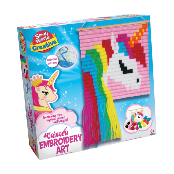 Small World Creative Unicorn Embroidery Art for Kids 
