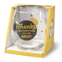 Cheers Stemless Wine Glass