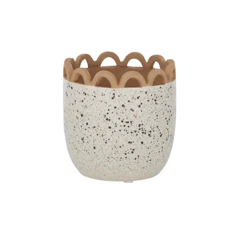 Vaida Ceramic Pot Natural/Tan