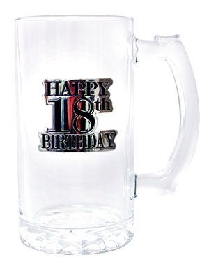 18th Badged Straight Beer Stein
