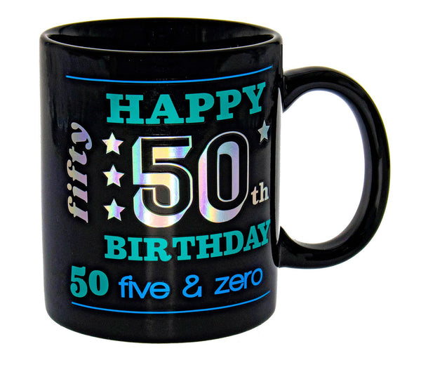 50th Black Holo Mug